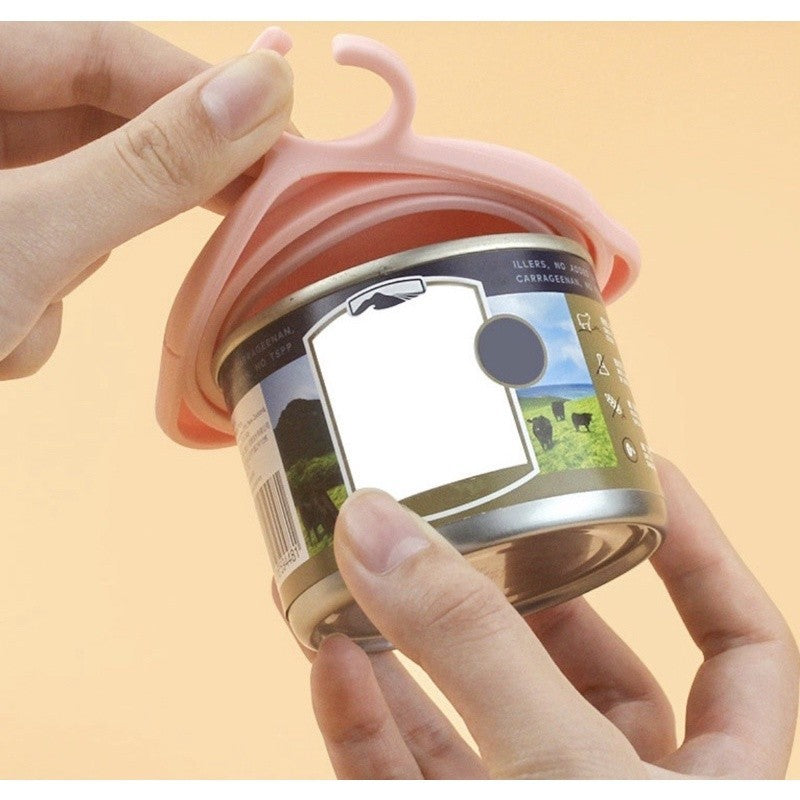 Pawfessor Silicone Rubber Canned Food Lid Opener Spoon Storage Wet Food Easy Can Opener Clean Scoop
