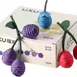 Fukumaru Paper Rope Cat Chasing Toy Chewable Paper Cat Teaser Wand Pet Toy Gift Box