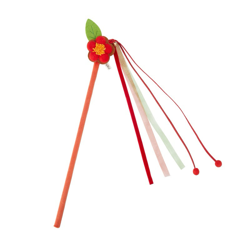 Fukumaru 4 season Cat Teaser Stick Wand Pet Chaser Toy
