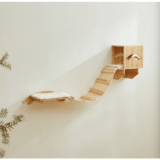 Petsbelle Wall-Mounted Tree Cat Climbing Frame Scratching Pet Bed Furniture
