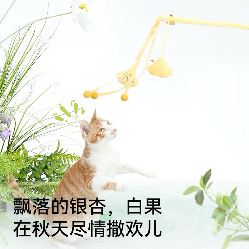 Fukumaru 4 season Cat Teaser Stick Wand Pet Chaser Toy