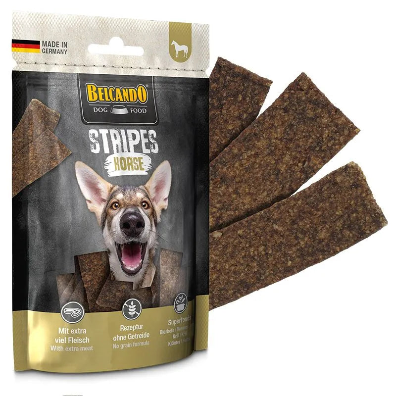 Belcando Dog Snacks Bits 90g and Stripes 70g Made in Germany Air-dried Treats