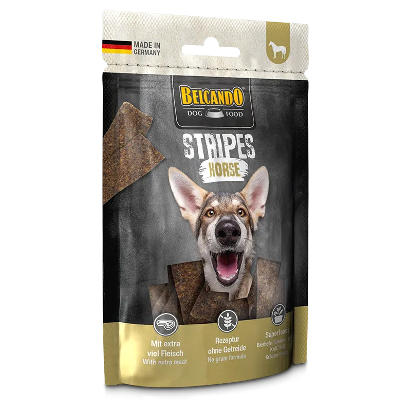 Belcando Stripes Horse 8*70g Dog Snack Treat Made in Germany Air-Dried