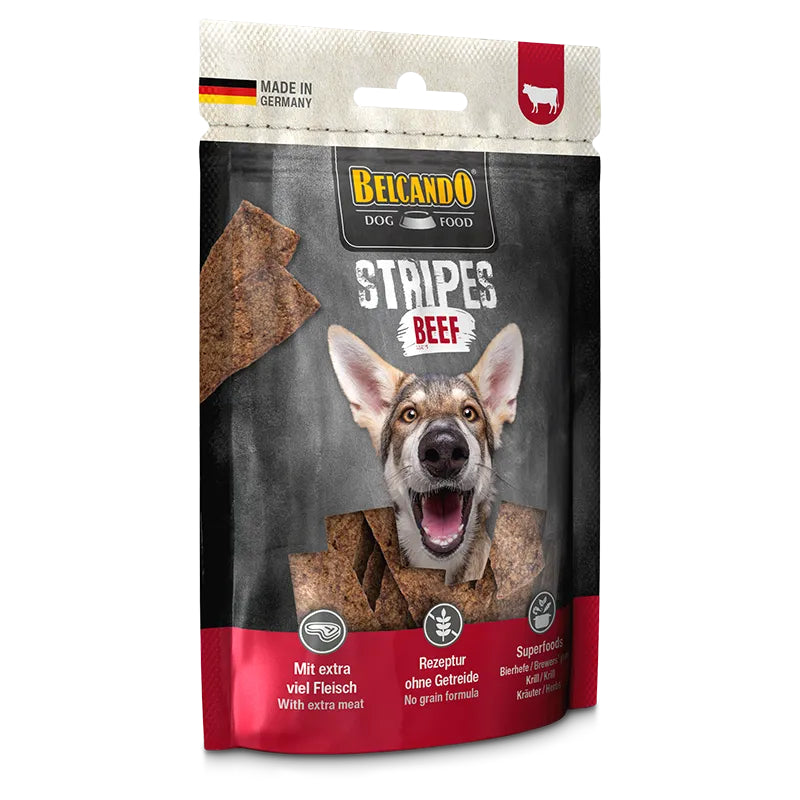 Belcando Stripes Beef 8*70g Dog Snack Treat Made in Germany Air-Dried