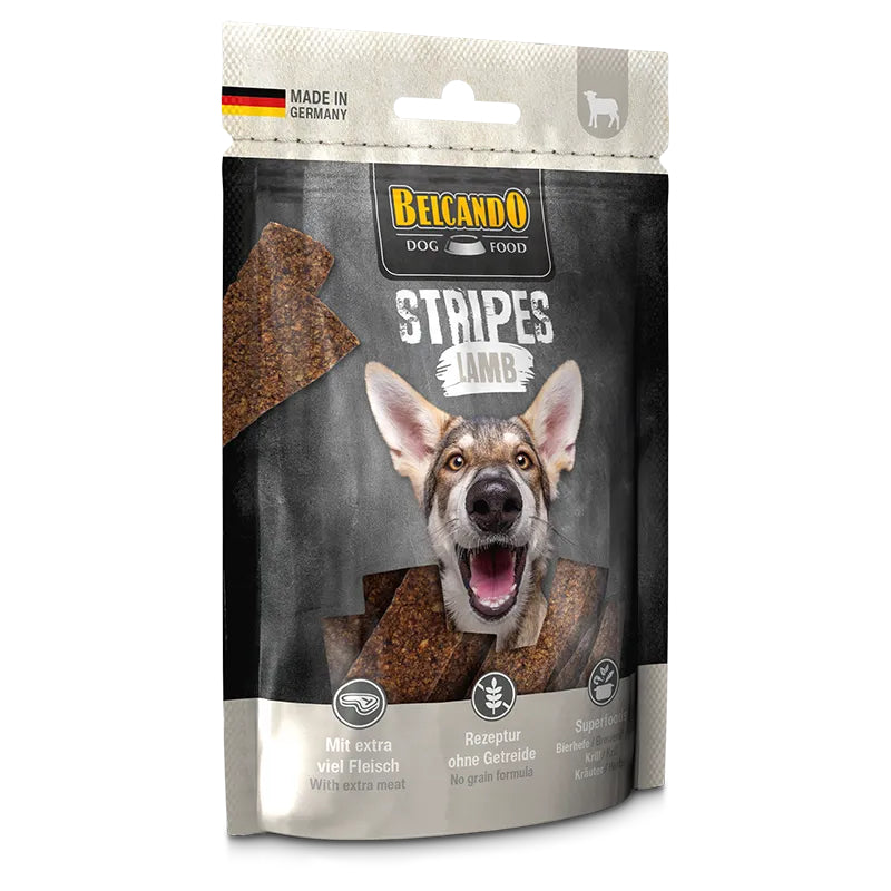 Belcando Stripes Lamb 8*70g Dog Snack Treat Made in Germany Air-Dried