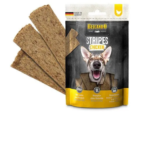 Belcando Dog Snacks Bits 90g and Stripes 70g Made in Germany Air-dried Treats