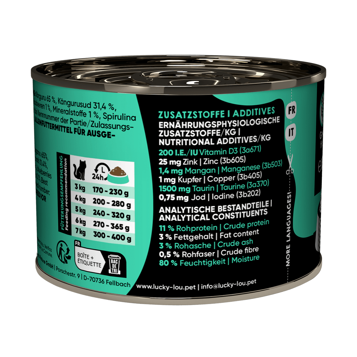 Lucky Lou® SuperMono² Made in Germany Completely Cat Wet Food 200g