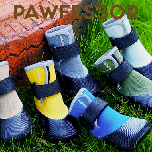 PAWFESSOR Dog Walking Shoes Boots  Waterproof Pet Socks Running Outdoor Shoe