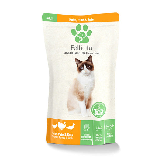 FELLICITA Cat Completely Wet Food 100g Pouch Made in Germany