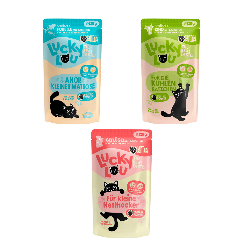 Lucky Lou® Lifestage Kitten 125g Pouch Made in Germany Completely Cat Wet Food
