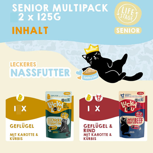 Lucky Lou® Lifestage Senior 125g Pouch Made in Germany Completely Cat Wet Food