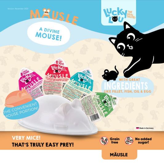 Lucky Lou® Mäusle Turkey 28g Mouse Cat Snack Wet Food Kitten