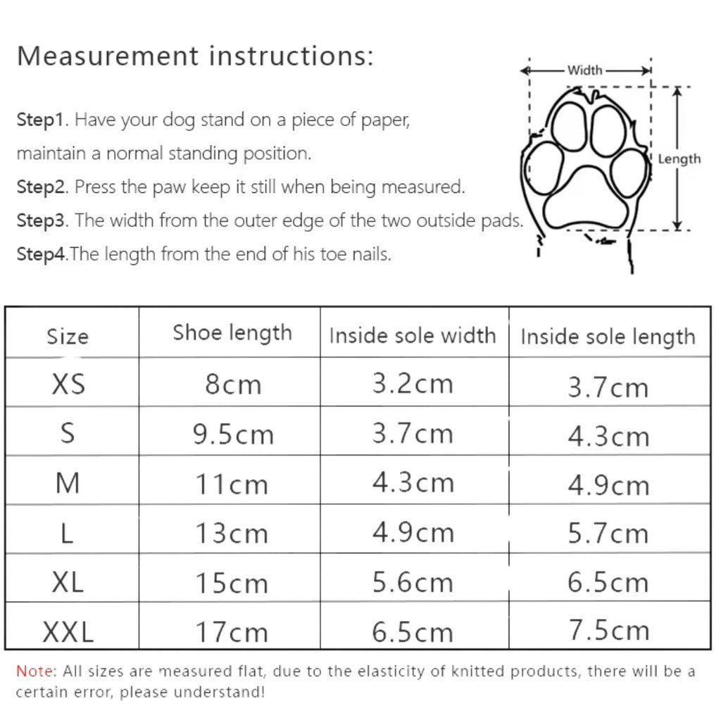 PAWFESSOR 360° Reflective Design Pet Dog Anti-slip Waterproof Shoes Sport Pet Boots