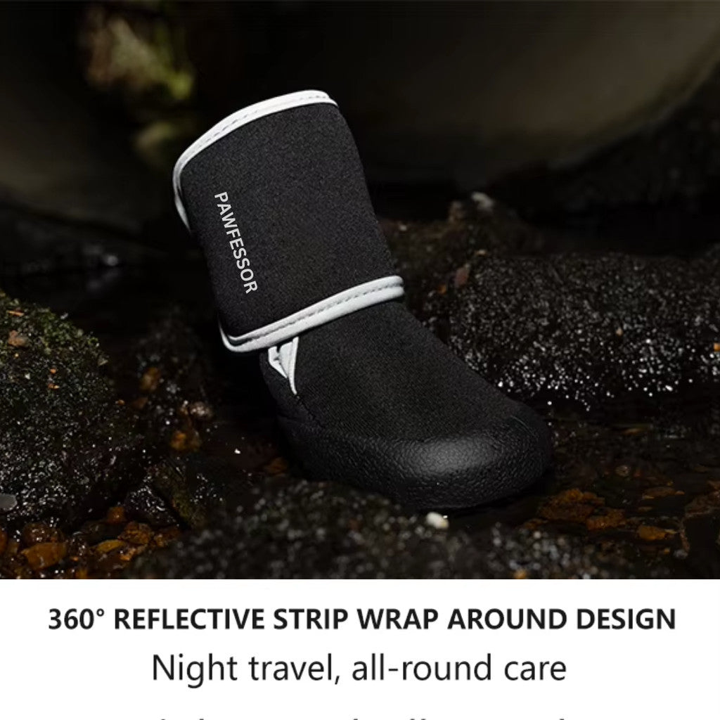 PAWFESSOR 360° Reflective Design Pet Dog Anti-slip Waterproof Shoes Sport Pet Boots