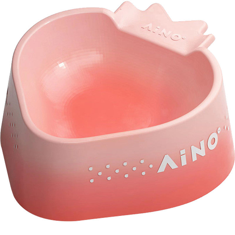 AiNo Strawberry Ceramic Cat Feeding Bowl Dog Pet Eating Tray Feeder