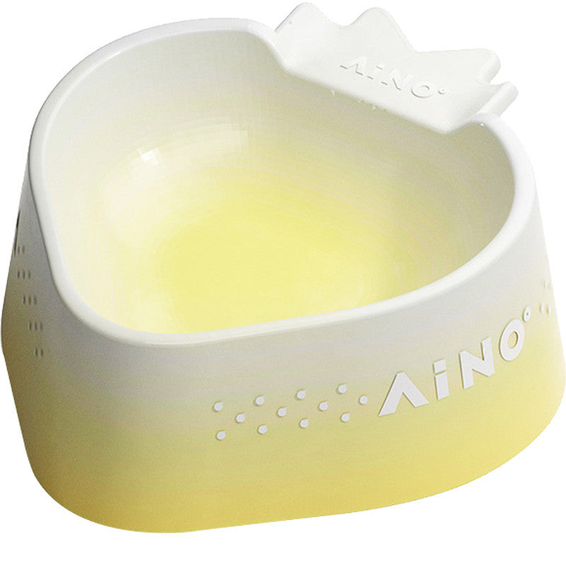 AiNo Strawberry Ceramic Cat Feeding Bowl Dog Pet Eating Tray Feeder