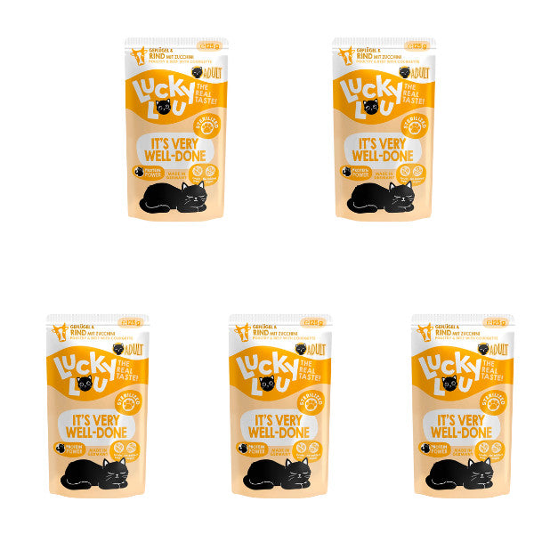 Lucky Lou® Lifestage Sterilized 125g Cat Wet Complete Food Pouch Made in Germany