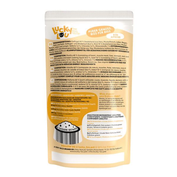 Lucky Lou® Lifestage Sterilized 125g Cat Wet Complete Food Pouch Made in Germany