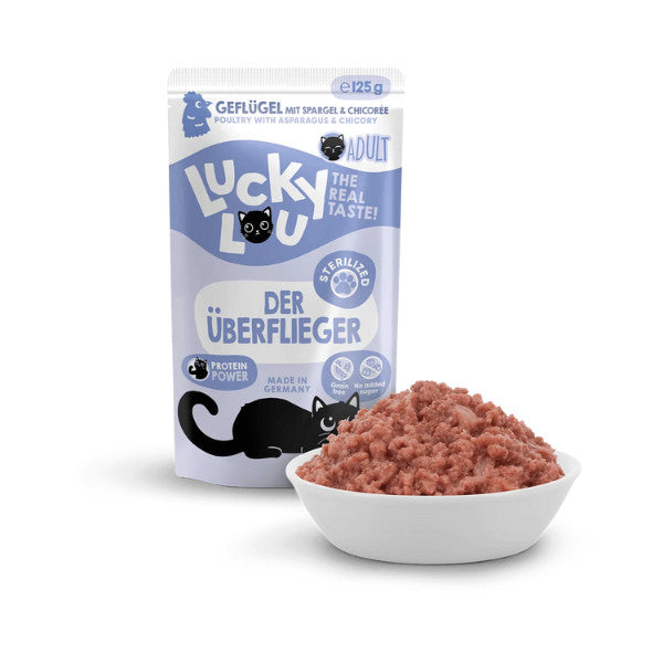 Lucky Lou® Lifestage Sterilized 125g Cat Wet Complete Food Pouch Made in Germany