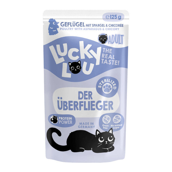 Lucky Lou® Lifestage Sterilized 125g Cat Wet Complete Food Pouch Made in Germany