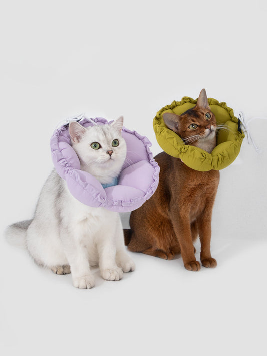 HiDREAM Pet Adjustable Soft Collar E-Cone Post Surgery Light Protection Neck Cat Dog Kitten Puppy