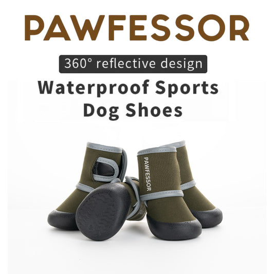 PAWFESSOR 360° Reflective Design Pet Dog Anti-slip Waterproof Shoes Sport Pet Boots