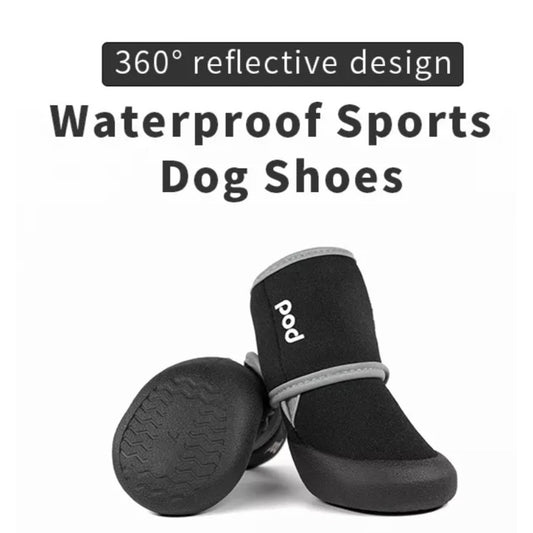 360° Reflective Design Pet Dog Anti-slip Waterproof Shoes Sport Pet Boots POD