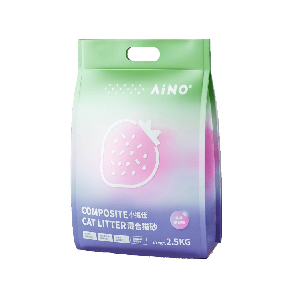 AiNo Composite Cat Litter Strawberry Milkshake Macha 2.5kg