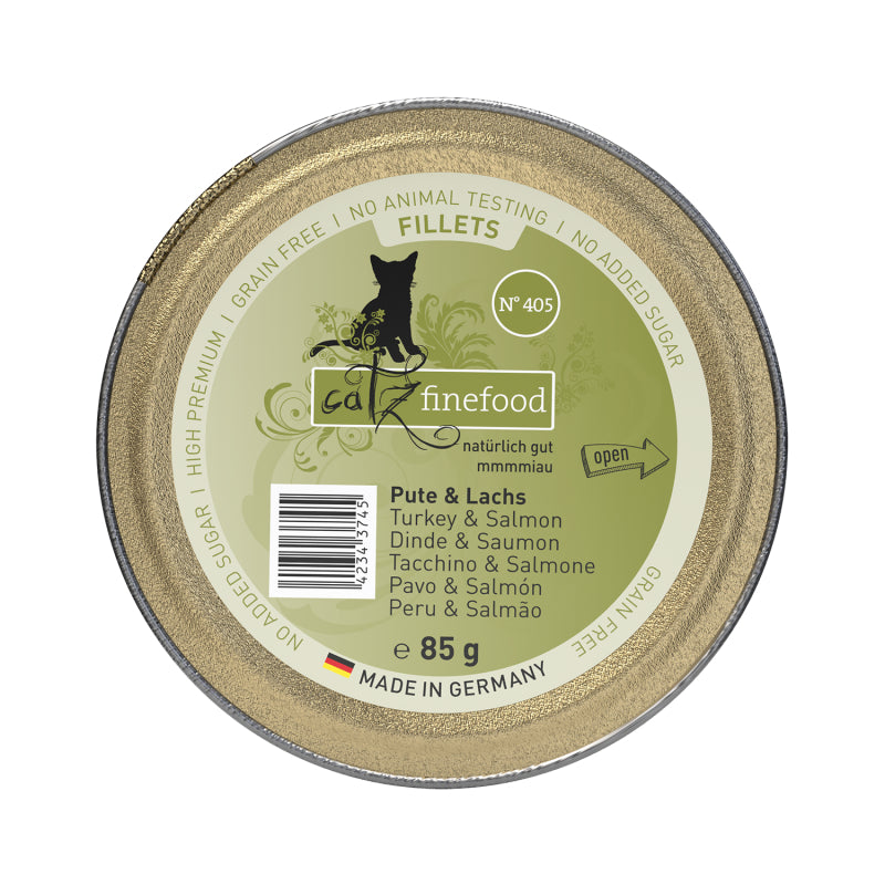 Catz Finefood Fillets N°405 - Turkey, Chicken & Salmon in Jelly 85g