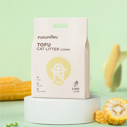 Fukumaru Corn-flavored Toufu Cat Litter (Corn) 5.5LB (2.5kg) Tofu Pet Litter Fuwan