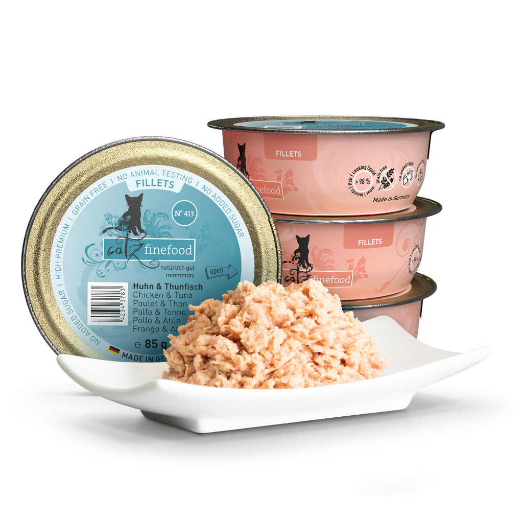 Catz Finefood Fillets N°413 - Chicken & Tuna in Jelly 85g