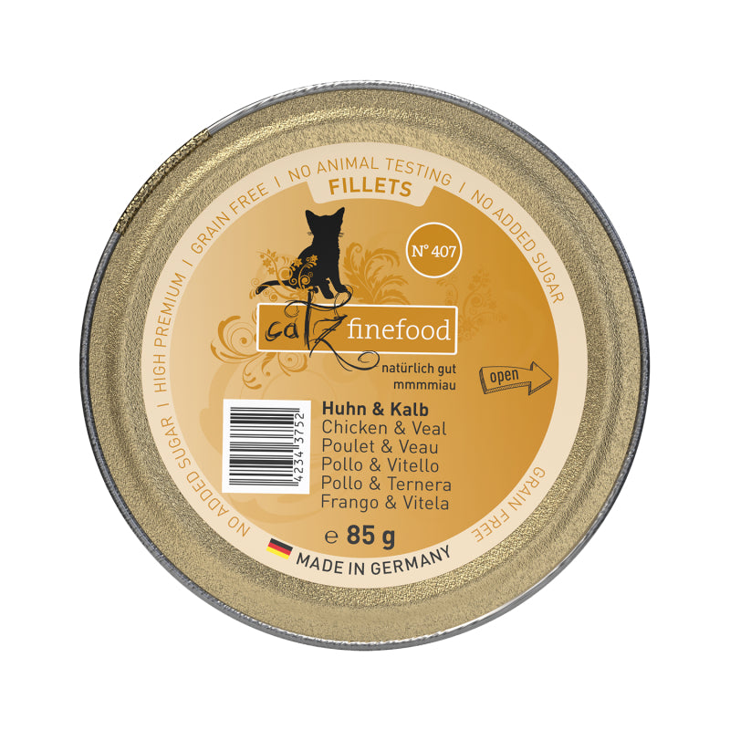 Catz Finefood Fillets N°407 - Chicken & Veal in Jelly 85g