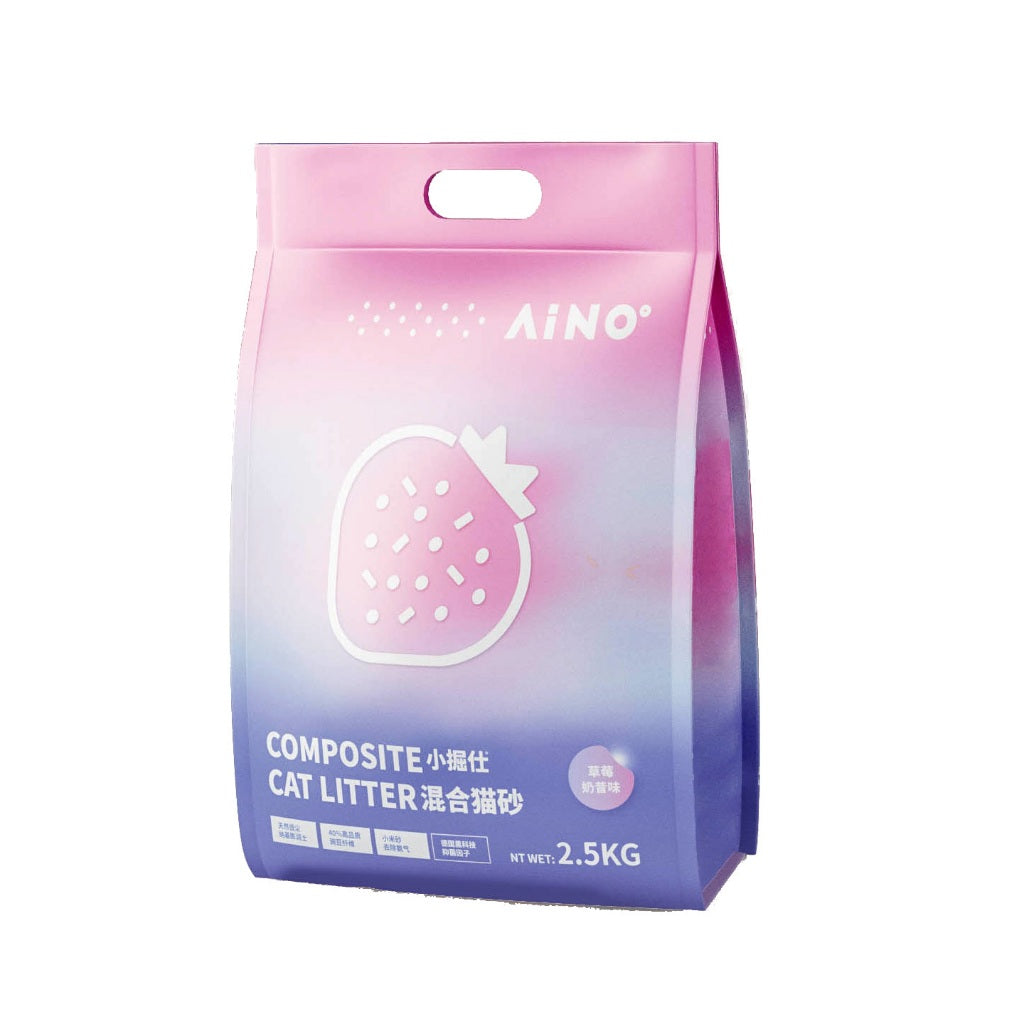 AiNo Composite Cat Litter Strawberry Milkshake Macha 2.5kg