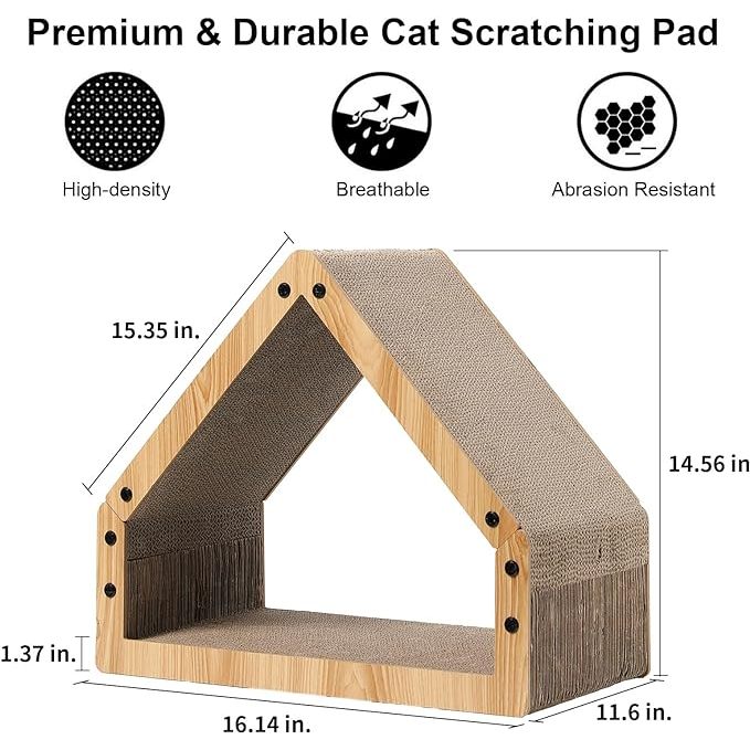 Fukumaru Simple House Cat Scratcher Board Scratch Cardboard