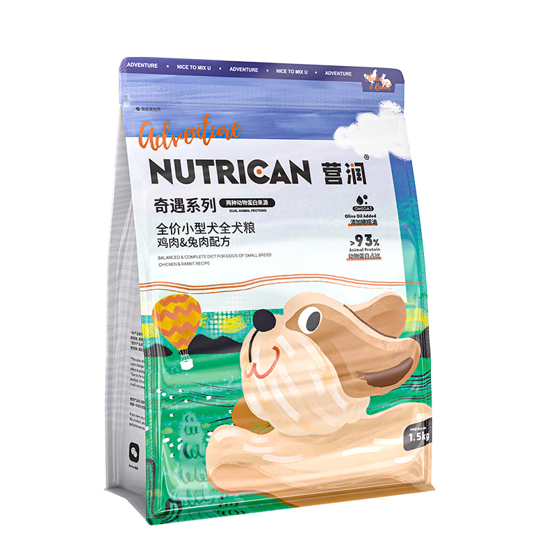 Enrun Nutrican Kibble Dry Food for Dog 1.5kg Balanced Completed Grain-Free Small Breed Dog Pet Food