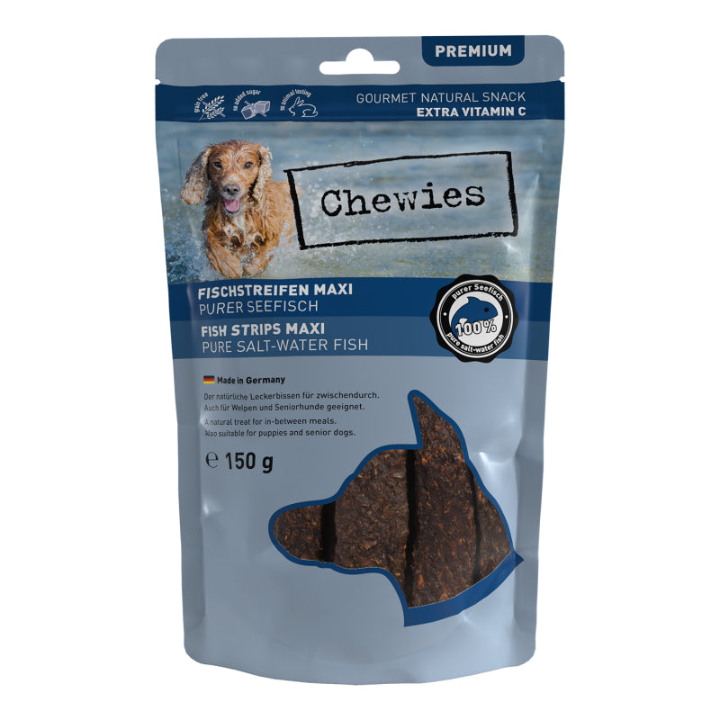 Chewies Fish Strips Sea Fish Dog Chews Treats Pet Snacks Made in Germany