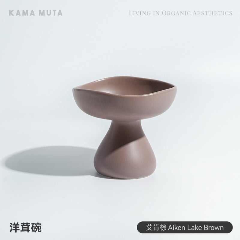 KAMA MUTA Pet Mushroom Feeding Bowl Cat Dog Kamamuta Ceramic Feeder