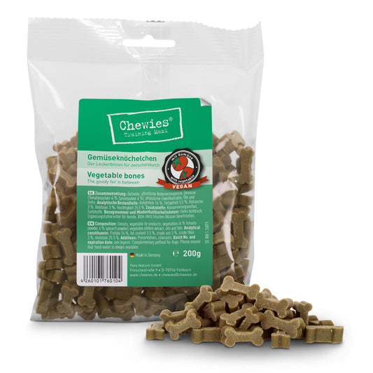 Chewies Training Vegetable Knuckle 200g Dog Snacks Treats Vegan Made in Germany