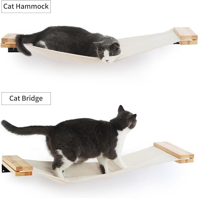 Fukumaru Cat Wall Furniture 34x13 inch Hammock for DIY Cat Wall Shelves Pet Bed Window Perch