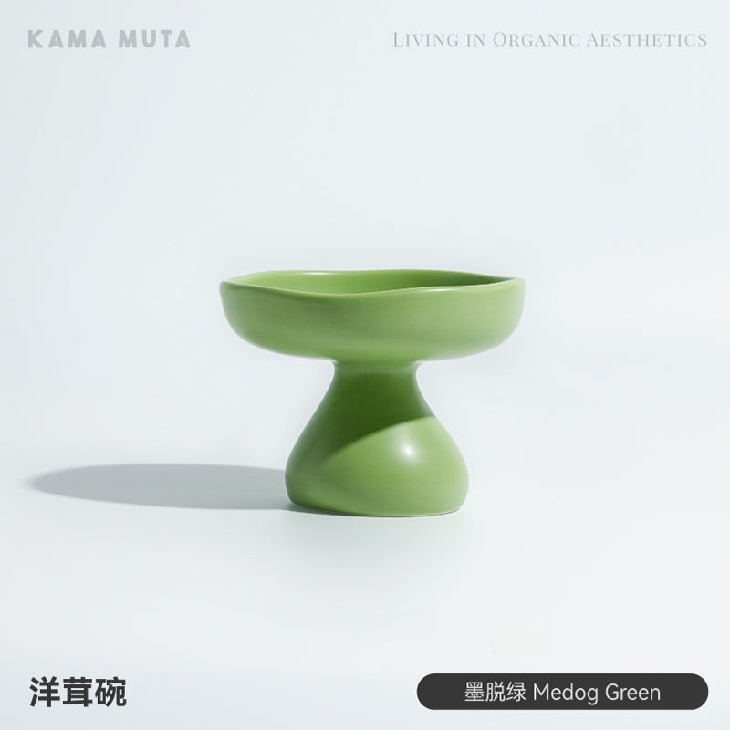 KAMA MUTA Pet Mushroom Feeding Bowl Cat Dog Kamamuta Ceramic Feeder