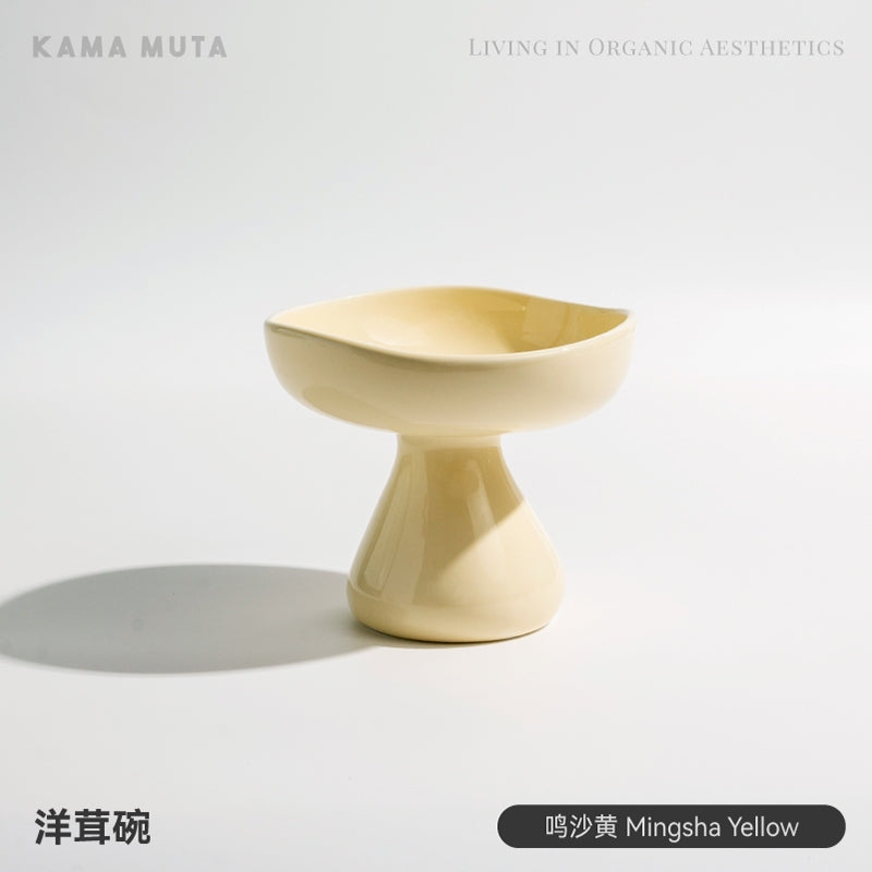 KAMA MUTA Pet Mushroom Feeding Bowl Cat Dog Kamamuta Ceramic Feeder