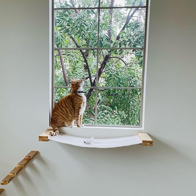 Fukumaru Cat Wall Furniture 34x13 inch Hammock for DIY Cat Wall Shelves Pet Bed Window Perch