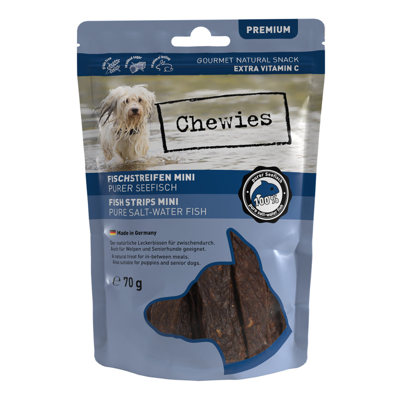 Chewies Fish Strips Sea Fish Dog Chews Treats Pet Snacks Made in Germany