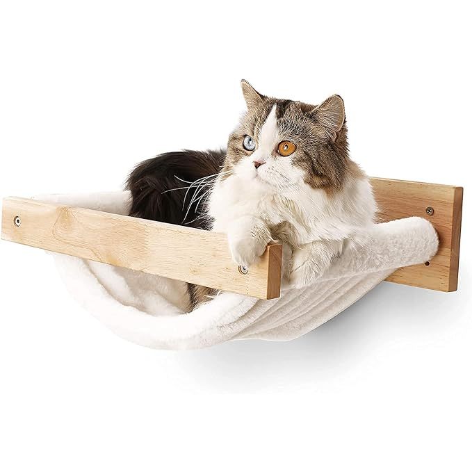 Fukumaru Cat Hammock Wall Mounted Kitty Beds Perches Wooden Cat Wall Furniture