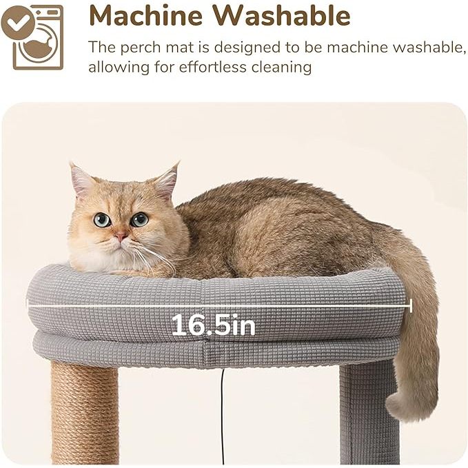 FUKUMARU 26" Cat Scratching Post 4 in 1 Cat Tree Condo Scratcher House Hammock Pet Bed Climber