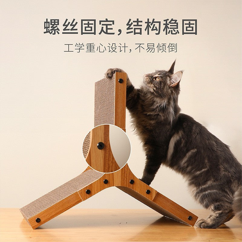 Fukumaru 3D Cat Scratching Board Windmill Design Corrugated Paper Cat Scratcher Toy