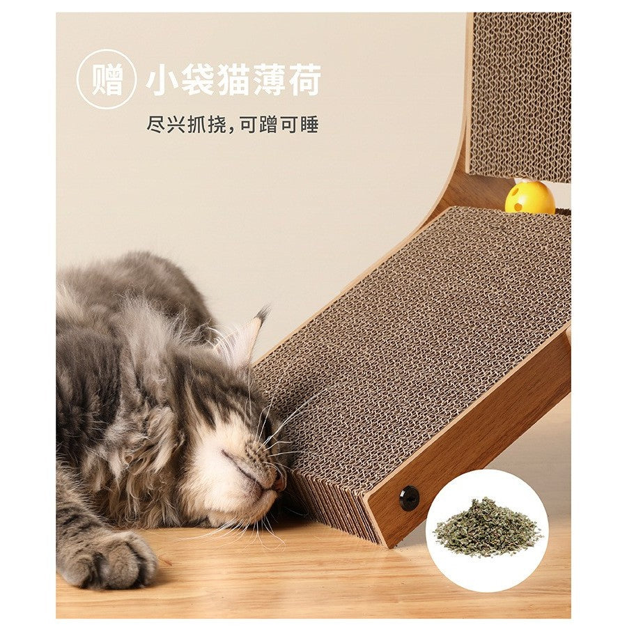 Fukumaru 3D Cat Scratching Board Windmill Design Corrugated Paper Cat Scratcher Toy