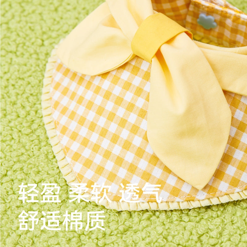 Fukumaru Afternoon Tea Party Pet Bib Napkin Collar Stylish Cat Dog Necklace Collar