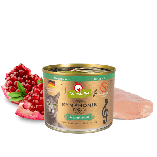GranataPet Symphonie No. 5 chicken PUR 6 x 200g Wet Food for Cat Made in Germany Bundle 1200g