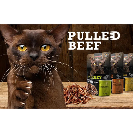 Leonardo Pulled Beef Series 70g Cat Wet Food Pouch Complete Meal Made in Germany Bewital
